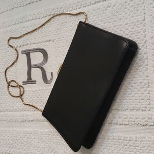 VINTAGE GIANI BERNINI CLUTCH W/ GOLD STRAP